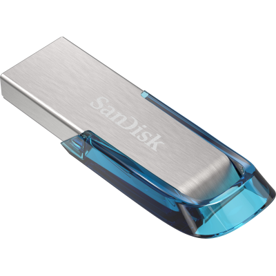 SanDisk Ultra Flair Flash Drive 128GB (Tropical Blue) USB 3.0 [SDCZ73-128G-G46B]