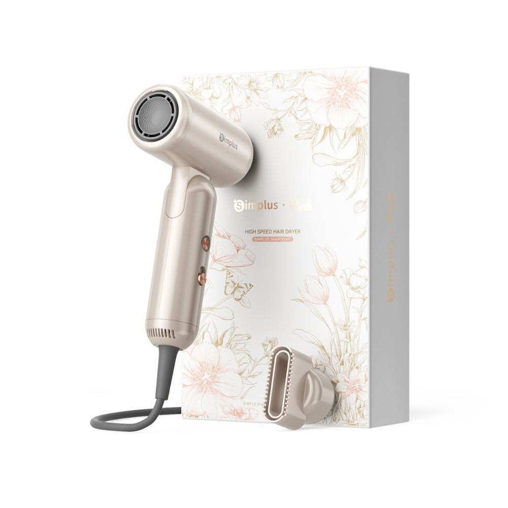 Simplus CFJH012GD00-S Hair Dryer Champagne Gold with Bag/Nozzle