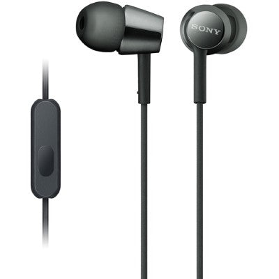 Sony MDR-EX155AP Earphones with Mic (Black)