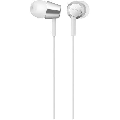 Sony MDR-EX155AP Earphones with Mic (White)