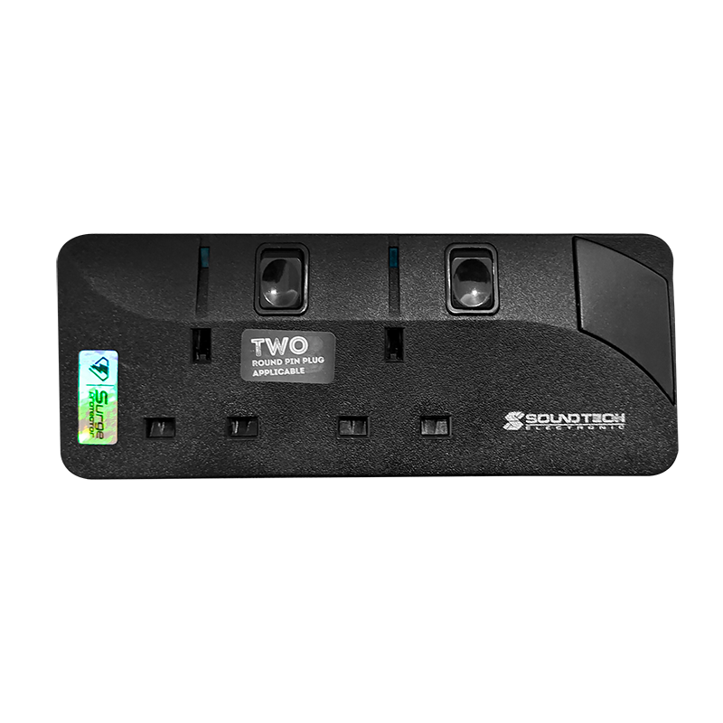 SoundTeoh PS-002A 2Way 3M Extension Socket (Black)