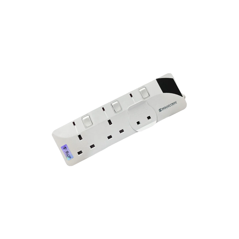 SoundTeoh PS-003A 3Way 3M Extension Socket (White)