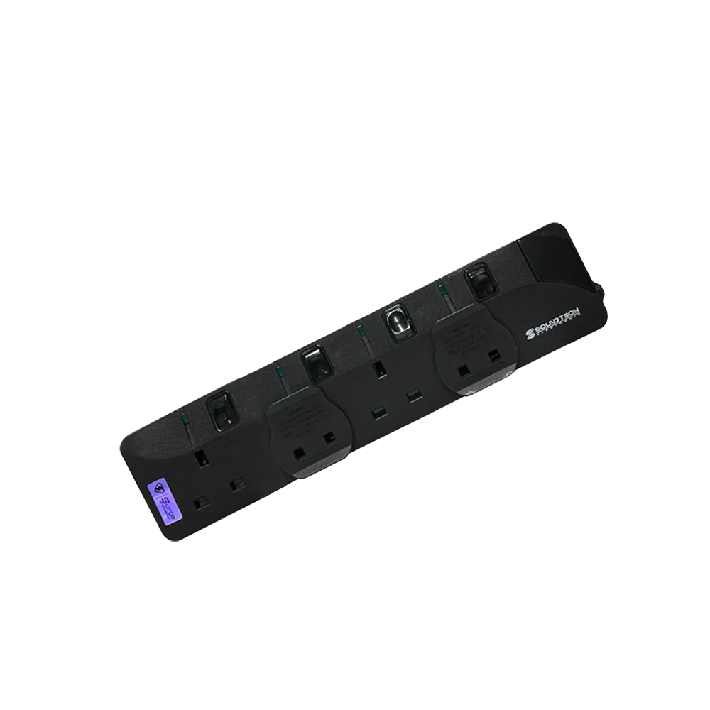 Soundteoh PS-004A 4Way 2M Extension Socket (Black)
