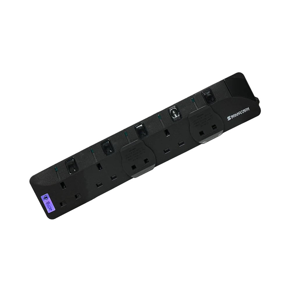 SoundTeoh PS-005A 5Way 2M Extension Socket (Black)