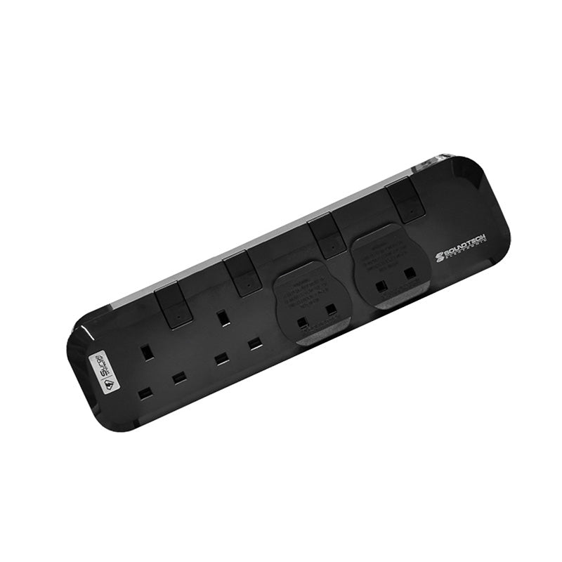 SoundTeoh PS-44 4Way Extension with Power Indicator 3M (Black)