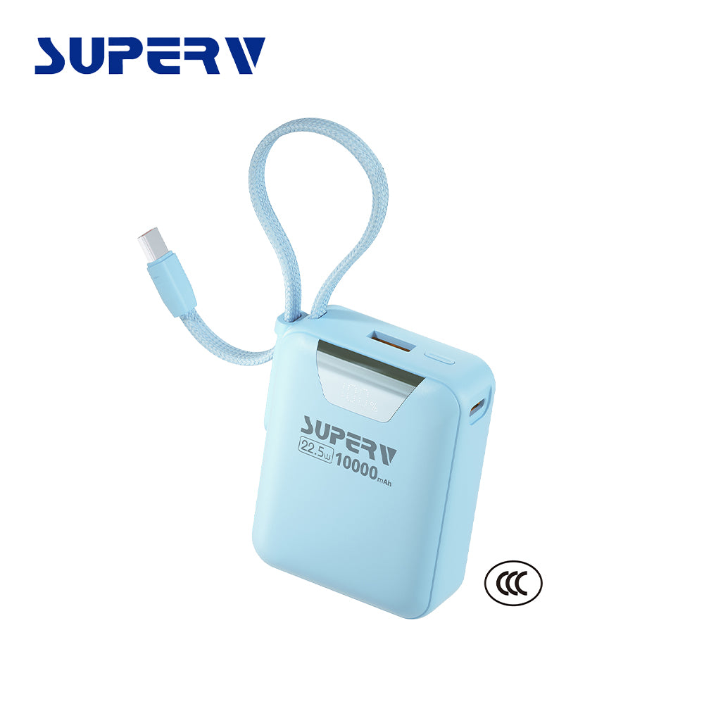 SuperV Power15 10000mAh CCC Power Bank (Blue)