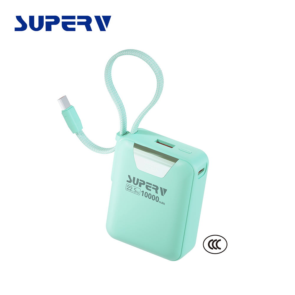 SuperV Power15 10000mAh CCC Power Bank (Green)