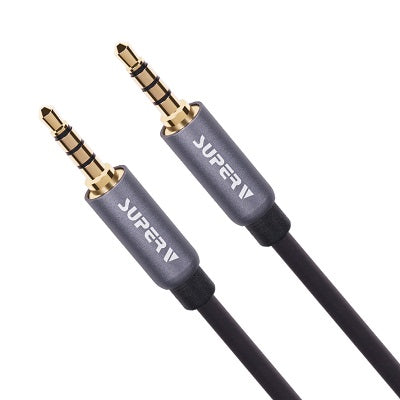 SuperV AC100 3.5mm to 3.5mm Aluminum Audio Cable (1M)