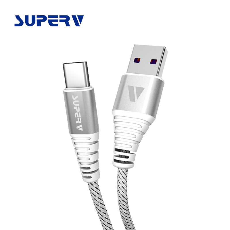 SuperV CD100-WH QC USB2.0 Type-C Cable 100cm (White)