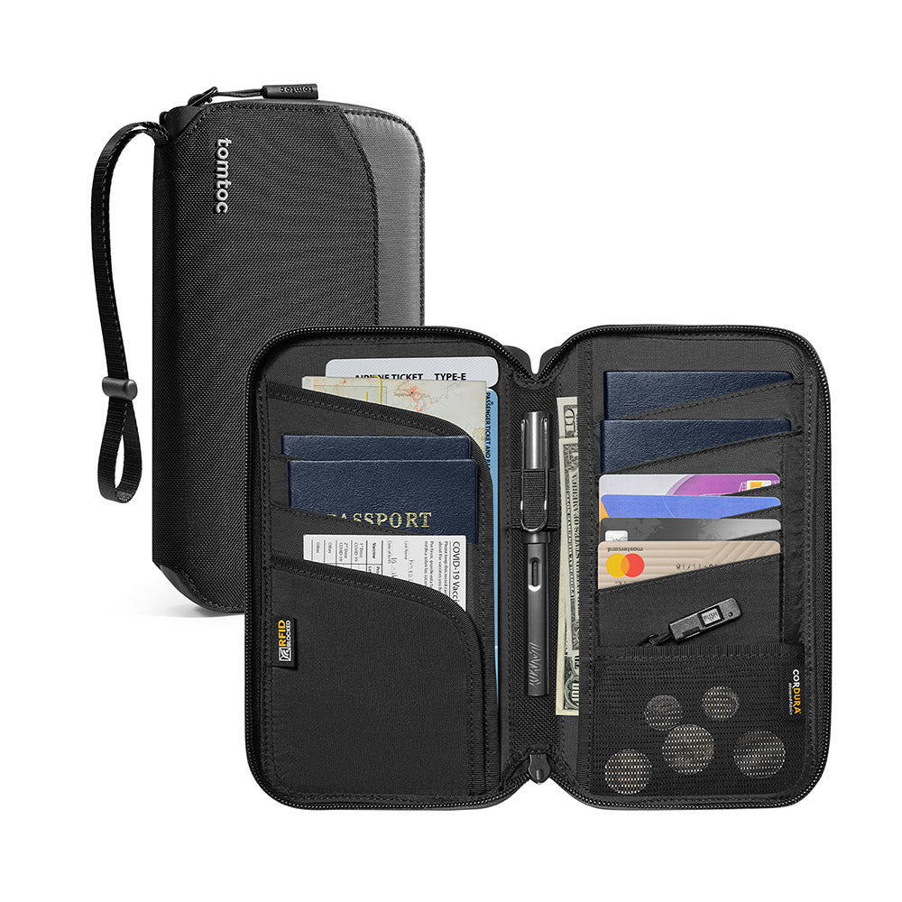 tomtoc Navigator-T03 Passport Holder - Black