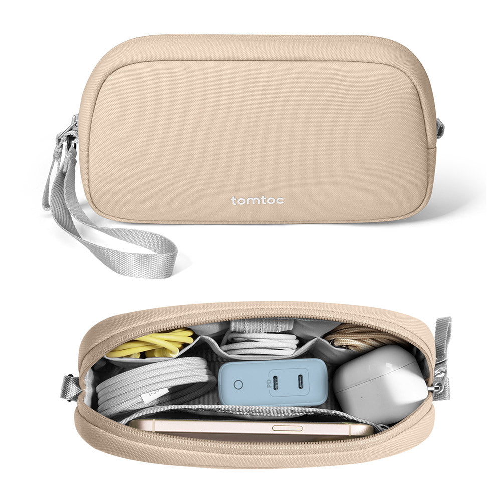 tomtoc Light-T12 Electronic Accessory Pouch 1L - Natural Sand