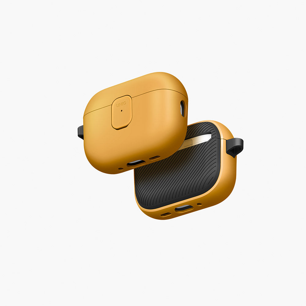 Uniq Clyde Airpods Pro 3rd Gen Lock Case - Racing Yellow/Dark Grey