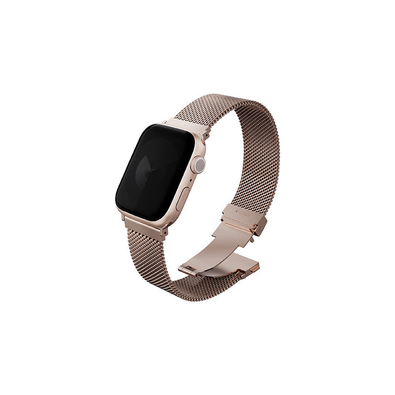 Uniq Dante Pro Apple Watch Self-Adjustable Mesh Steel Band 42/41/40MM - Metallic Rose