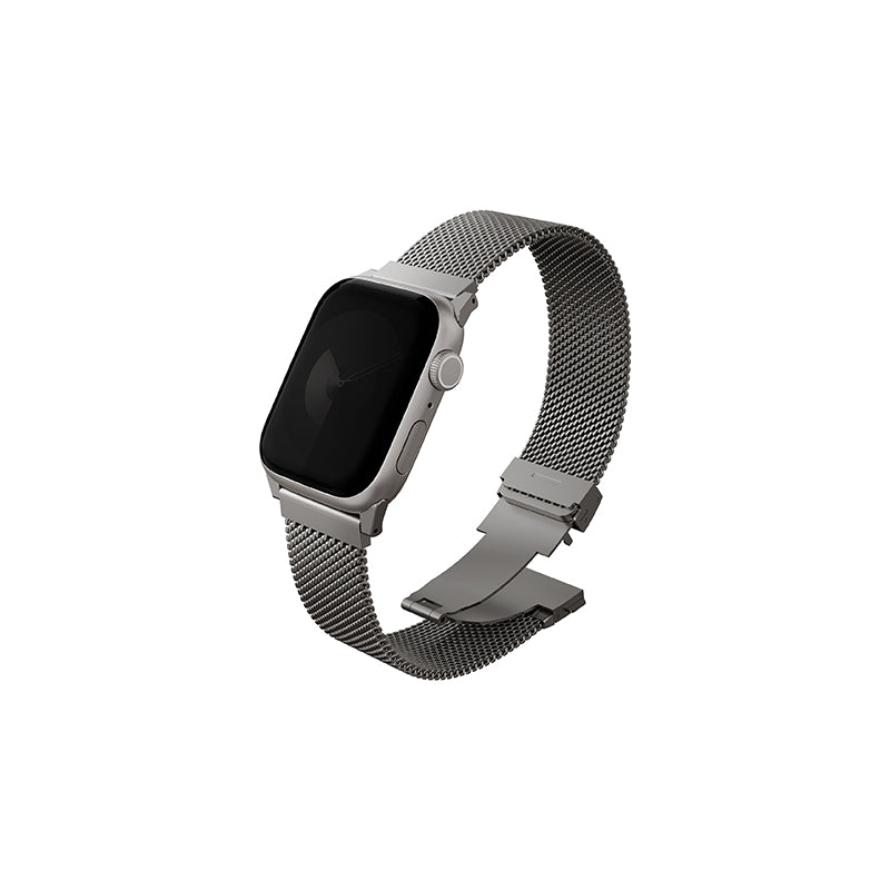Uniq Dante Pro Apple Watch Self-Adjustable Mesh Steel Band 49/46/45/44MM - Titanium Silver