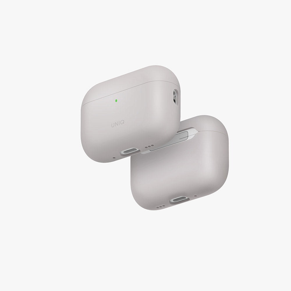 Uniq Lino Hybrid Airpods Pro 3rd Gen Liquid Silicon Case - Charcoal Grey