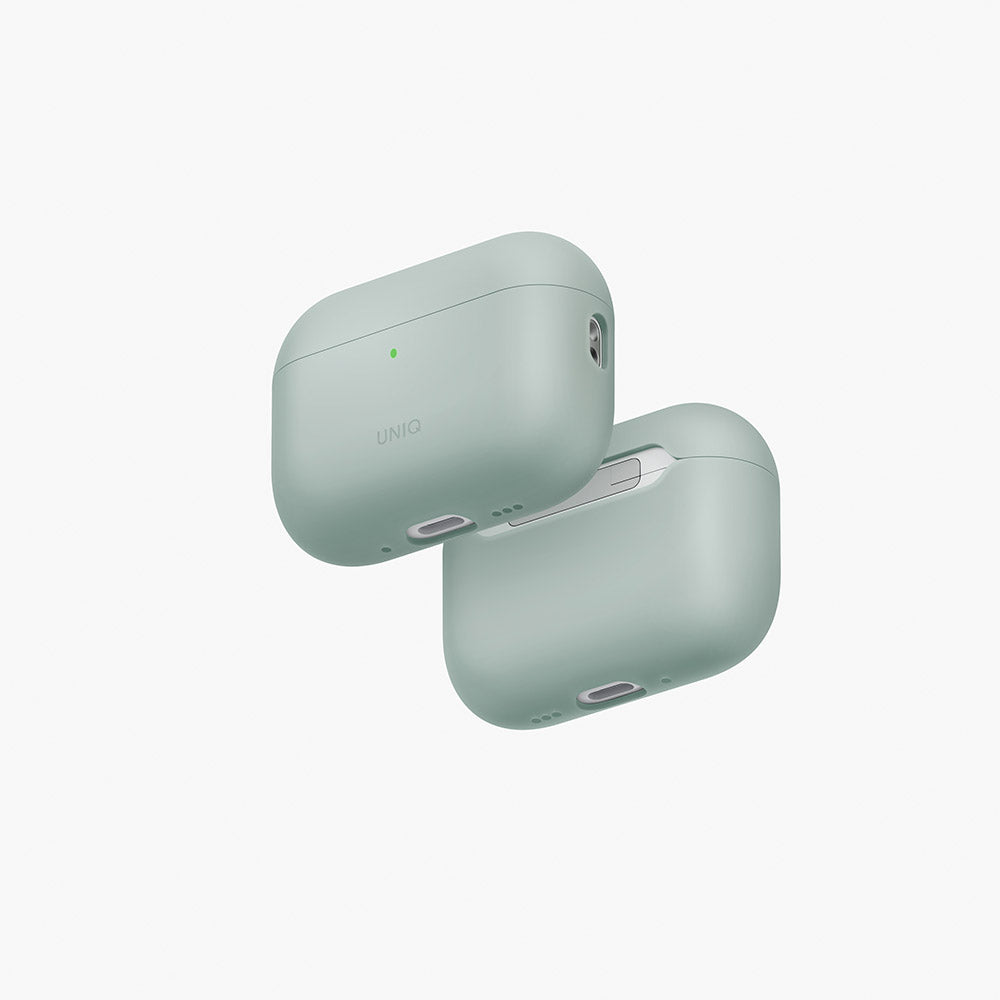 Uniq Lino Hybrid Airpods Pro 3rd Gen Liquid Silicon Case - Iceplant Green