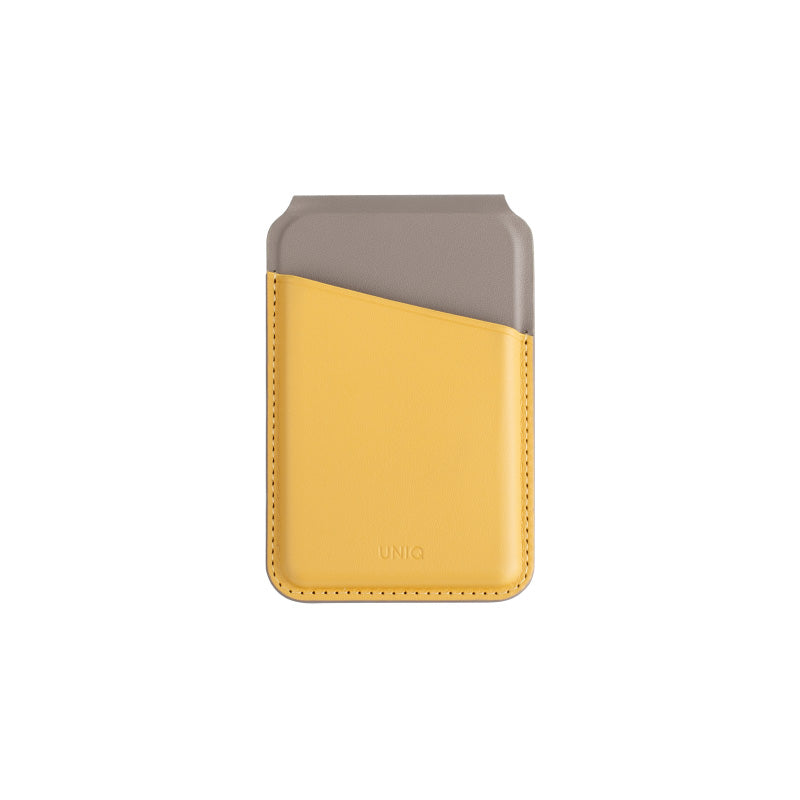 Uniq Lyden CYELFGRY RFID Magnetic Card Holder with Stand Canary (Canary Yellow/Flint Grey)