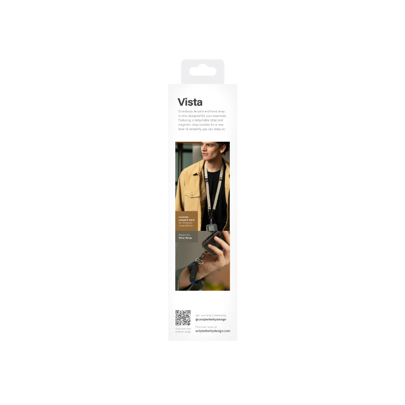 Uniq Vista 2-IN-1 Lanyard and Hand Strap (Midnight Black)