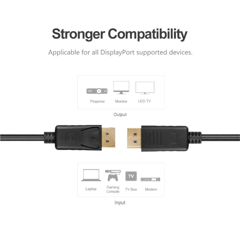 Unitek Y-C608BK Display Port Male to Male Cable (Black) 2M