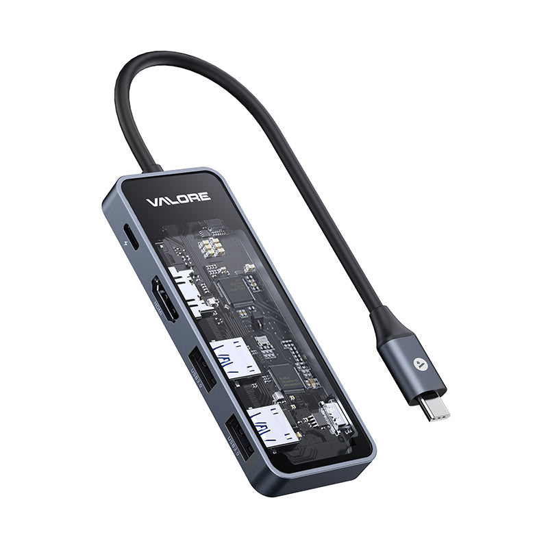 Valore 5-in-1 USB-C Transparent Hub (MH-006)