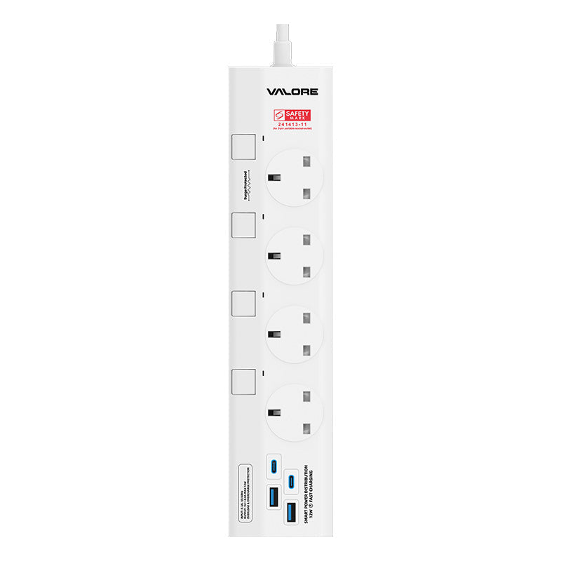 Valore Power Extension Socket 3M (AC-Z43UK2A2C) - White