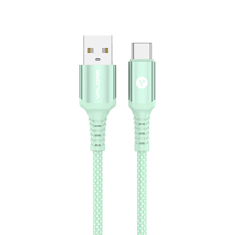 Valore USB-A to USB-C Charging Cable (CA-039) - Green