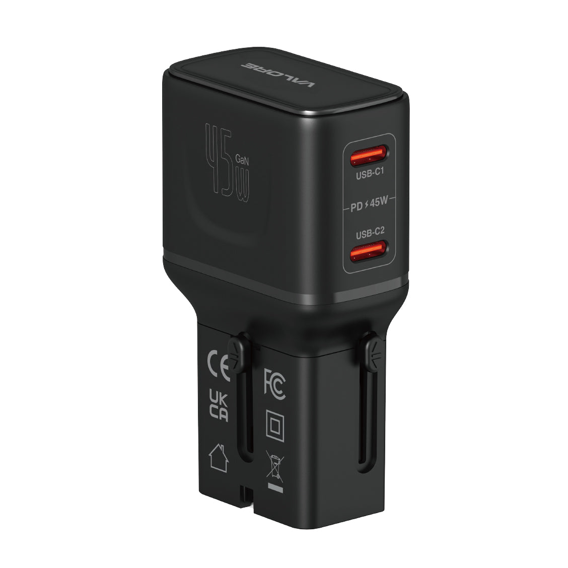 Valore PD45W Universal Travel Adaptor Black (UTA-014-BK)