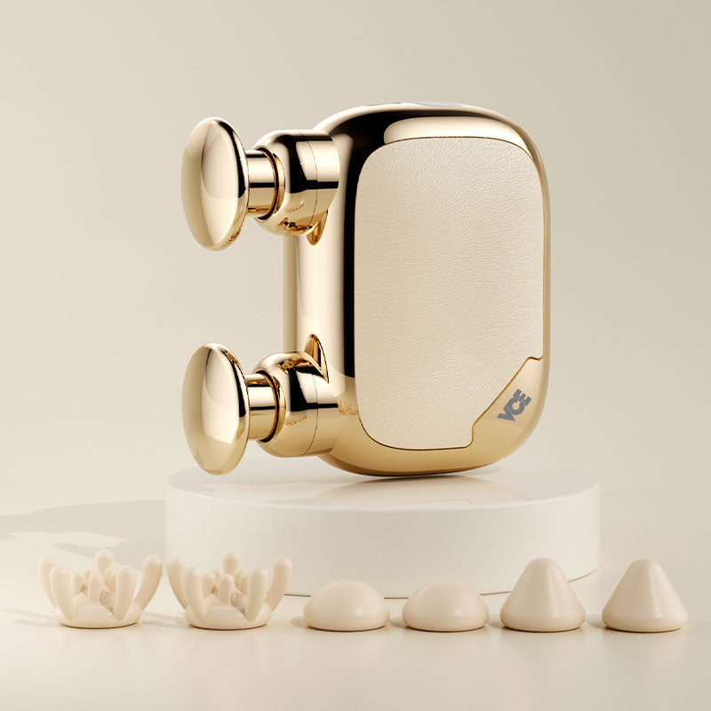 VCE VE-LAC131 Dual-Head Mini Massager Gun - Gold