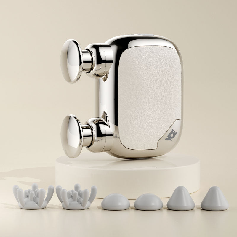 VCE VE-LAC131 Dual-Head Mini Massager Gun - Silver