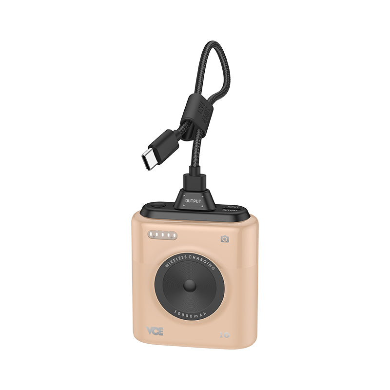 VCE VE-PD29 PD20W 10000mAh Mini Wireless Power Bank (Brown)