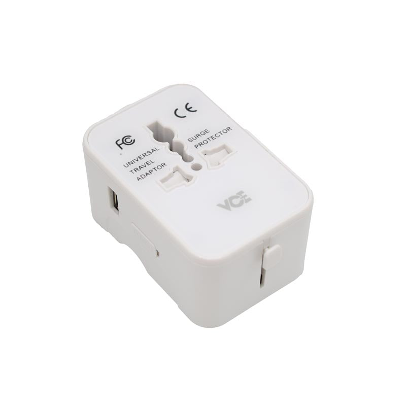 VCE VE-TA5C 2C1A Universal Travel Adaptor (White)