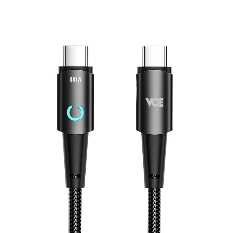 VCE VE-TC09-BK PD100W USB-C to USB-C Cable Black